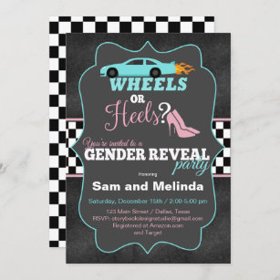 Gender Reveal Banner Wheels or Heels//He or She//Boy Or Girl Gender Reveal Baby Shower Party Supplies Decorations Wheels or Heels Banner