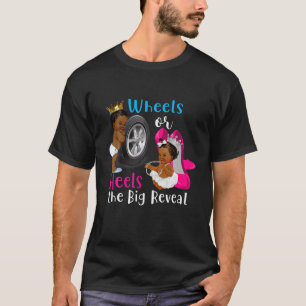 Wheels Or Heels The Big Reveal Gender Reveal T-Shirt