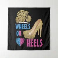 Wheels Or Heels Your Mom Loves You Gender Reveal P T-Shirt | Zazzle