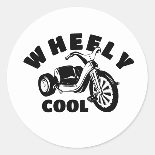 Wheely Cool Big Wheel  Round Stickers