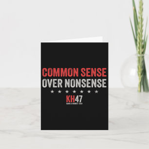 Wheimer 2024 Common Sense Over Nonsense Card