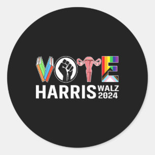 Wheimer 2024 Vote Books Reproductive Rights Lgbt  Classic Round Sticker
