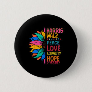 Wheimer Peace Love Equality Hope Diversity Button