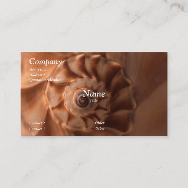 Whelk Left Turn Business Card (Front)