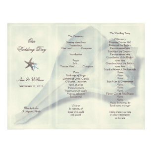 tri fold wedding programs
