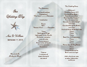 tri fold wedding programs zazzle
