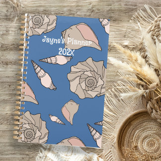 Whelk Shells Illustrated Yearly Custom Planner