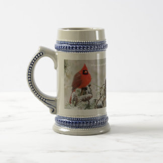 When a cardinal appears, a loved one is near beer stein