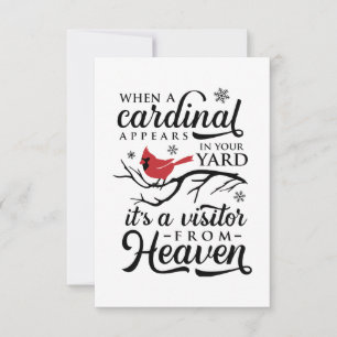 When a Cardinal Visits Thank You Card