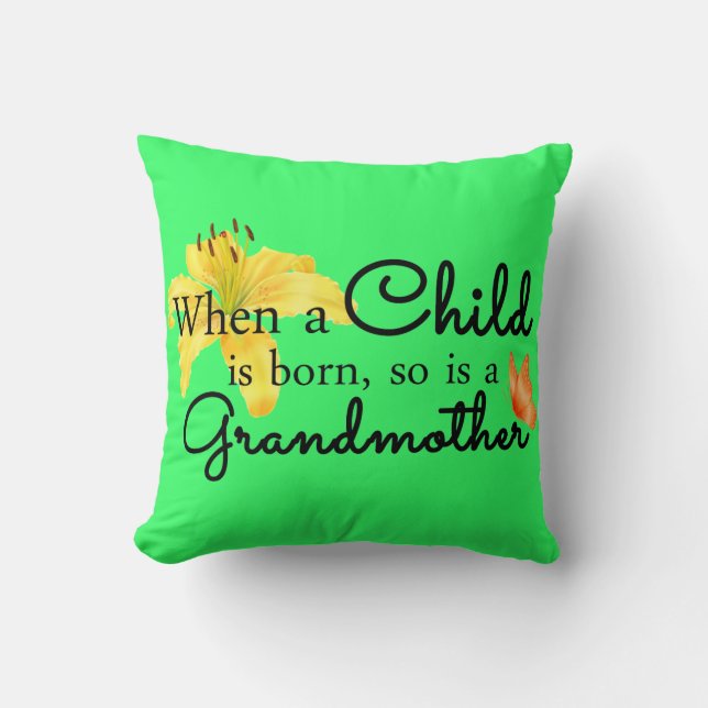 When a child... throw pillow (Front)