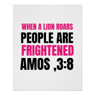 when a lion roars,people are frightened,amos,3.8.p poster