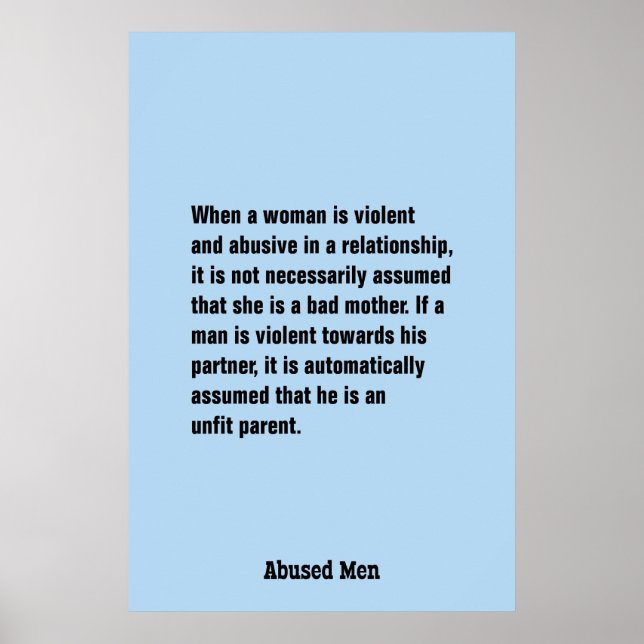 When A Woman Is Violent And Abusive … Poster (Front)