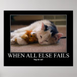 When All Else Fails - Hug Da Cat Artwork Poster at Zazzle