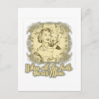 When All Else Fails, There's Mom Postcard