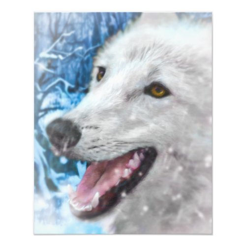 WHEN ARCTIC WOLF EYES ARE SMILING PHOTO PRINT