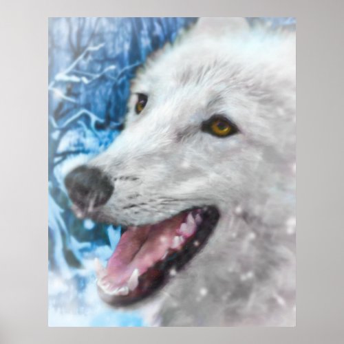 WHEN ARCTIC WOLF EYES ARE SMILING POSTER