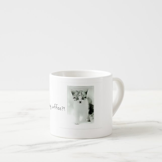When are we having coffee Kitten Espresso Mug (Front Right)