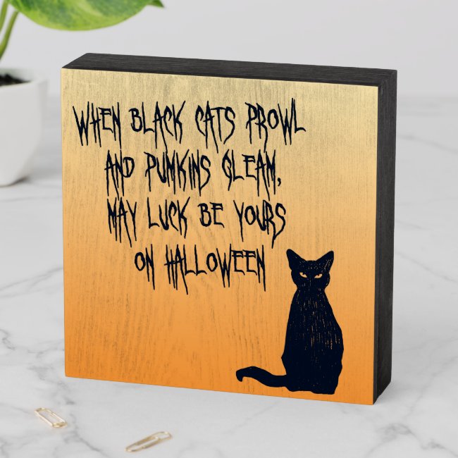 When Black Cats Prowl - Halloween Poem