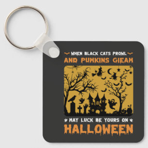When Black Cats Roam Keychain
