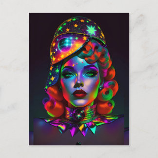 When Black Landed on Red - Ken Gage Art Postcard