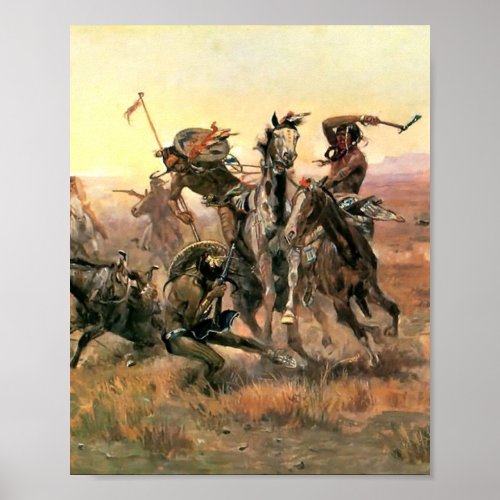When Blackfoot Sioux Meet Charles Marion Russell Poster