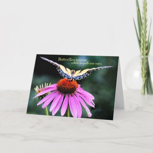 When Butterflies Appear Sympathy Card