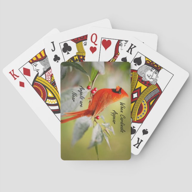 When Cardinals Appear, Angels are Near Poker Cards (Back)