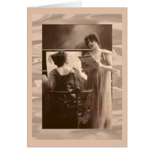 When Charmaine sings dogs howl  Victorian ladies Cards