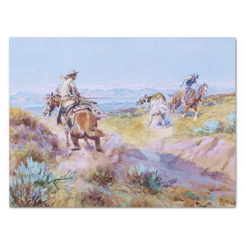 When Cows Were Wild by Charles M Russell Tissue Paper