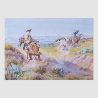 “When Cows Were Wild” by Charles M Russell Tissue Paper