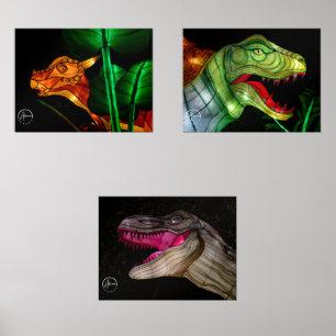When dinosaurs come alive... in light Print Set