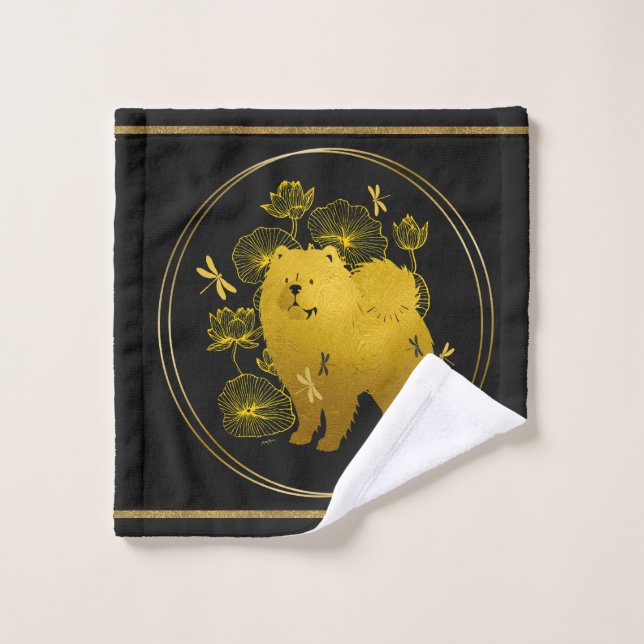 WHEN DRAGONS FLY  Chow    Bath Towel Set (Wash Cloth)