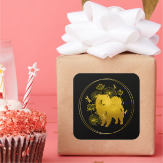 WHEN DRAGONS FLY Chow Square Sticker