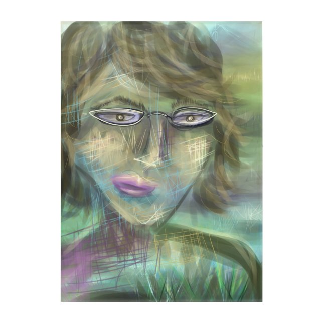 When Earth Speaks Contemporary Feminine Portrait Acrylic Print (Front)