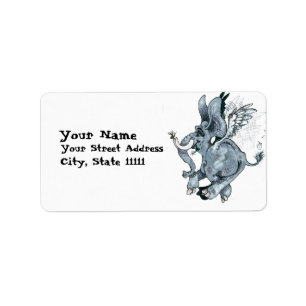 When Elephants Fly~ Address labels