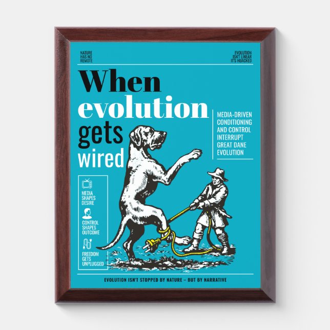 When evolution gets wired Great Danes are involved Award Plaque (Vertical)