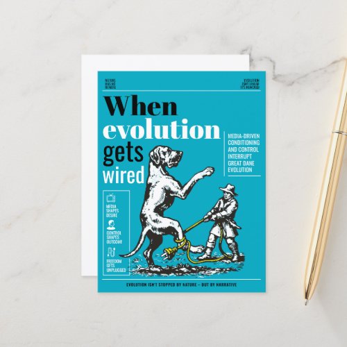 When evolution gets wired Great Danes are involved Holiday Postcard