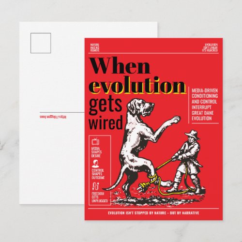 When evolution gets wired Great Danes are involved Postcard