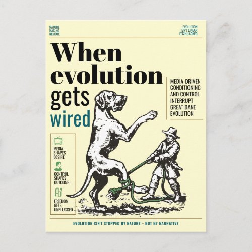 When evolution gets wired Great Danes are involved Postcard