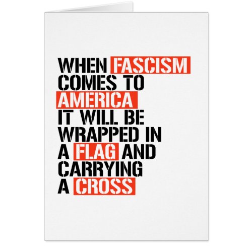 When Fascism comes to America