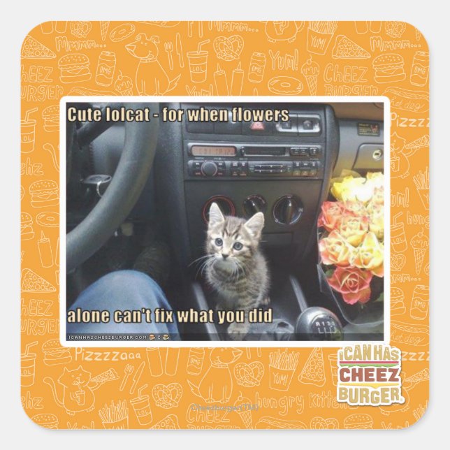 When flowers are not enough square sticker (Front)