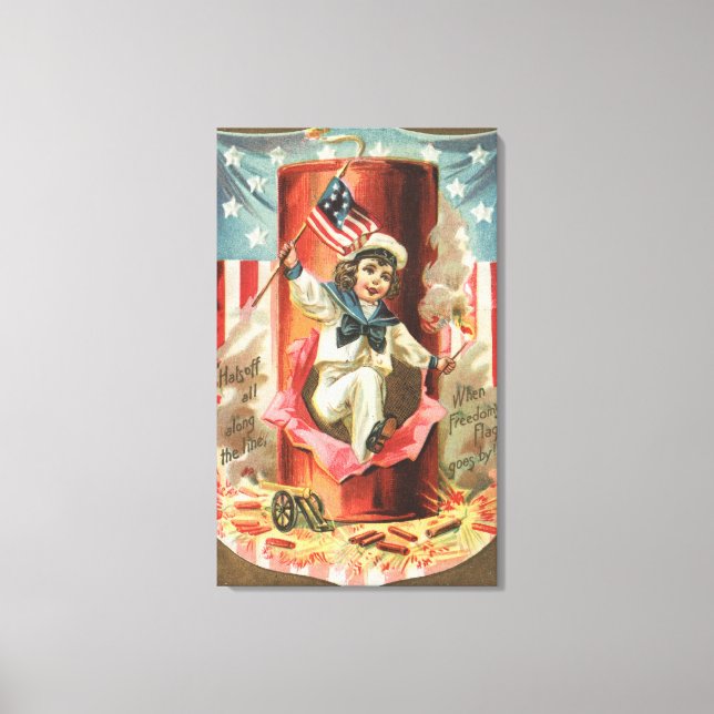 When Freedom Flag Goes By Canvas Print (Front)