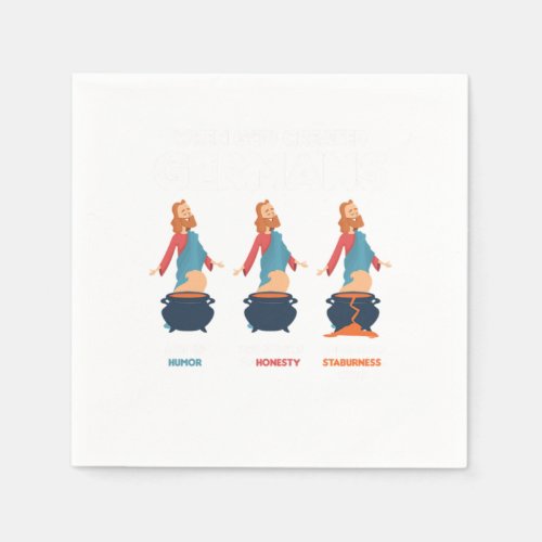 When God Created Germans Funny Germany Gift Napkins