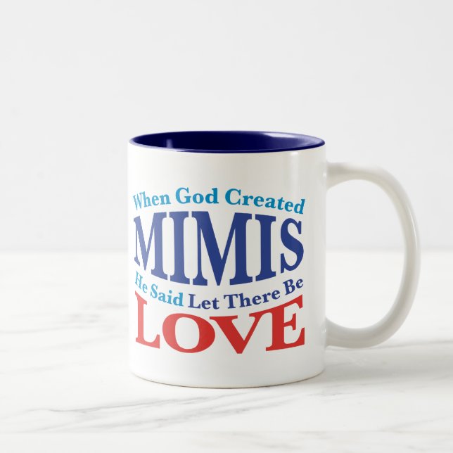 When God Created Mimis Two-Tone Coffee Mug (Right)