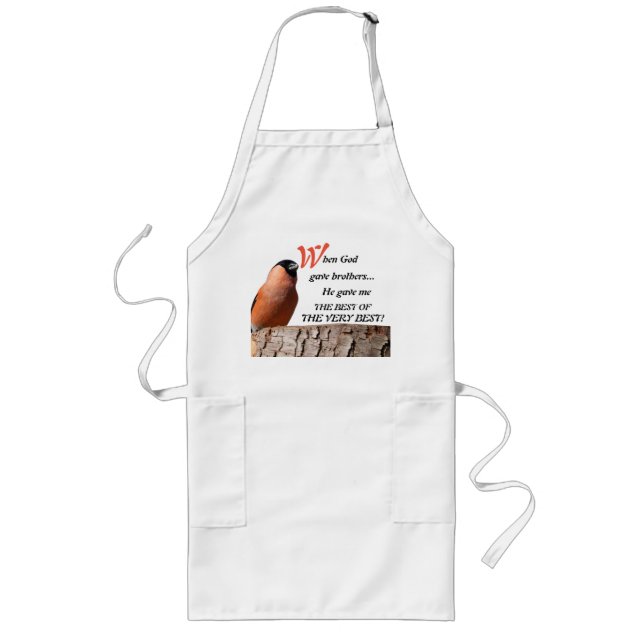 When God Gave -BROTHERS Long Apron (Front)