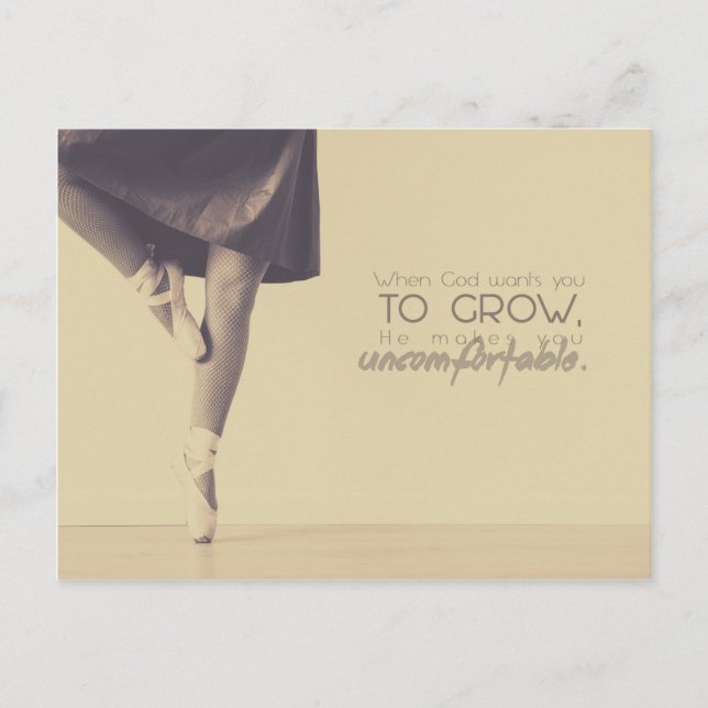 When God wants you to grow Postcard (Front)