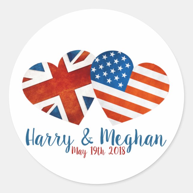 When Harry met Meghan Classic Round Sticker (Front)
