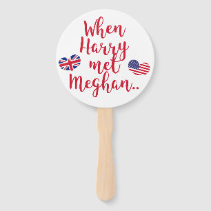 When Harry met Meghan   Fun Royal Wedding Hand Fan