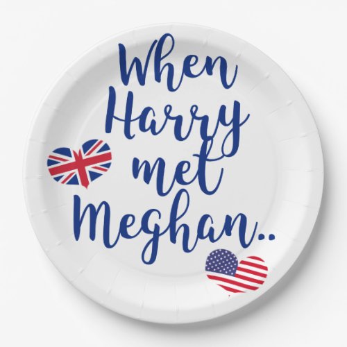 When Harry met Meghan  Fun Royal Wedding Paper Plates