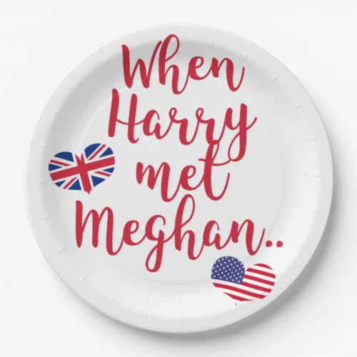 When Harry met Meghan  Fun Royal Wedding Paper Plates